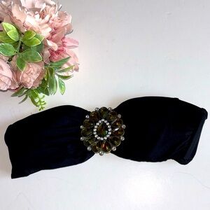 Victoria’s Secret Black iridescent Bra Gems and black Size Small 2000’s